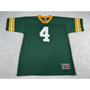 Green Bay Packers Brett Favre Logo Athletic NFL Football Jersey ~ YOUTH XL 18 20